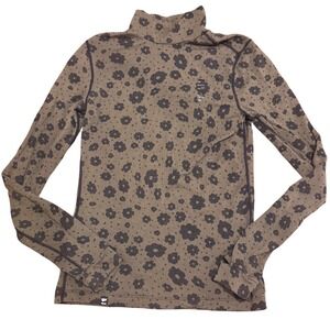 Mons Royale Cascade Merino Mockneck XS Olive Green GORPcore Granola Camping Gear